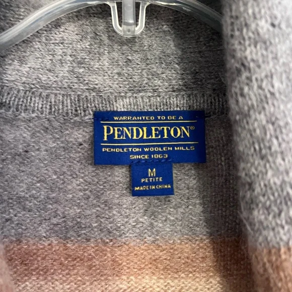 Pendleton Wool Shawl Collar Cardigan Sweater Southwest Print Size MP - Picture 2 of 8